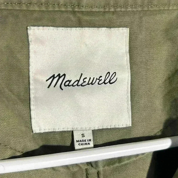 Madewell Army Green Utility Fall/Spring Jacket Size Small. Gently pre-worn. - Picture 2 of 6